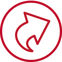 Icon Red Circle Arrow Turn